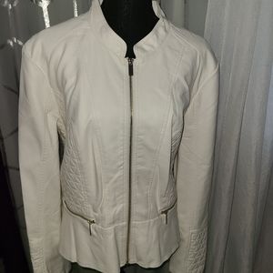 White leather jacket